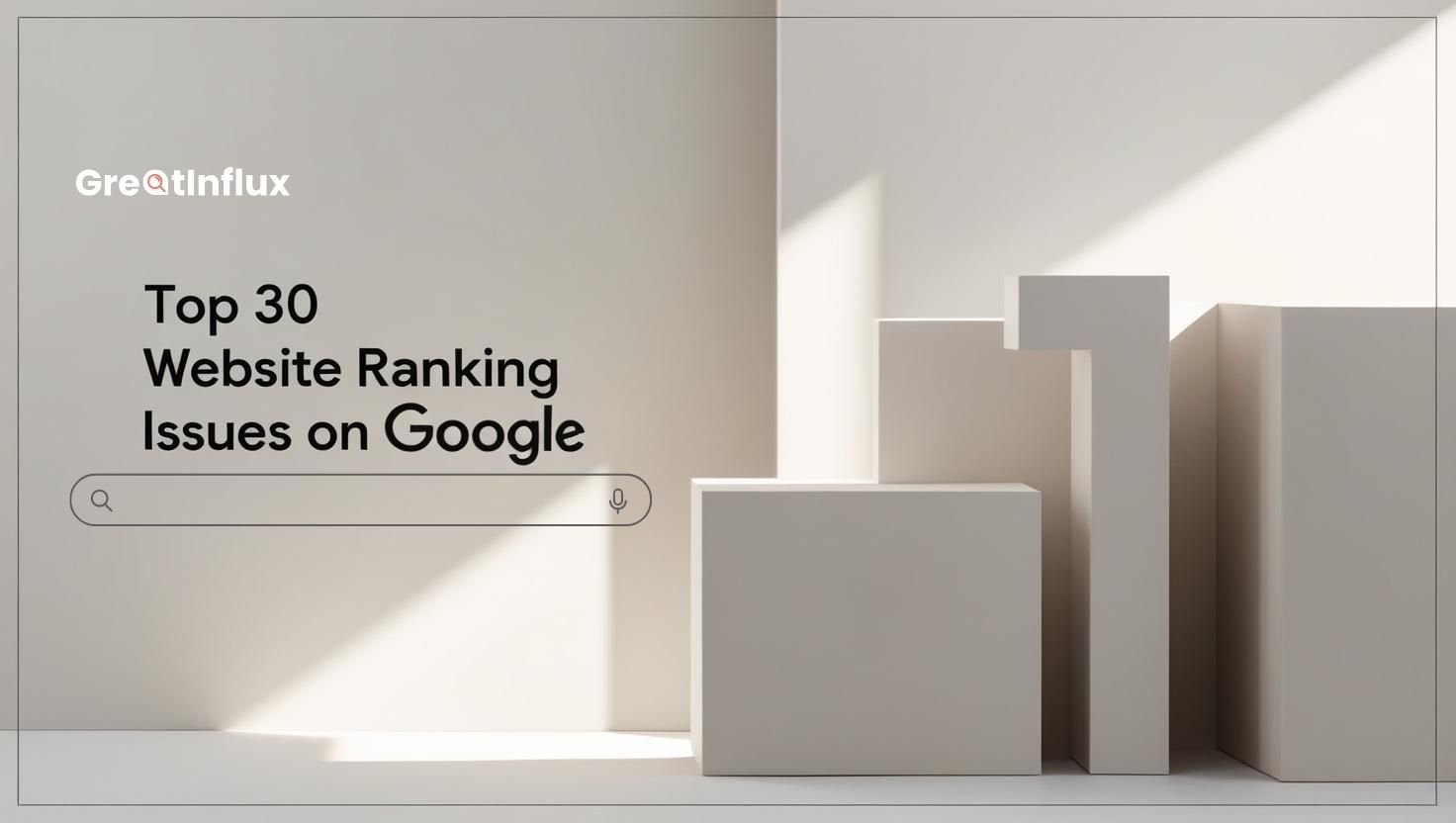 Top 30 Website Ranking Issues on Google