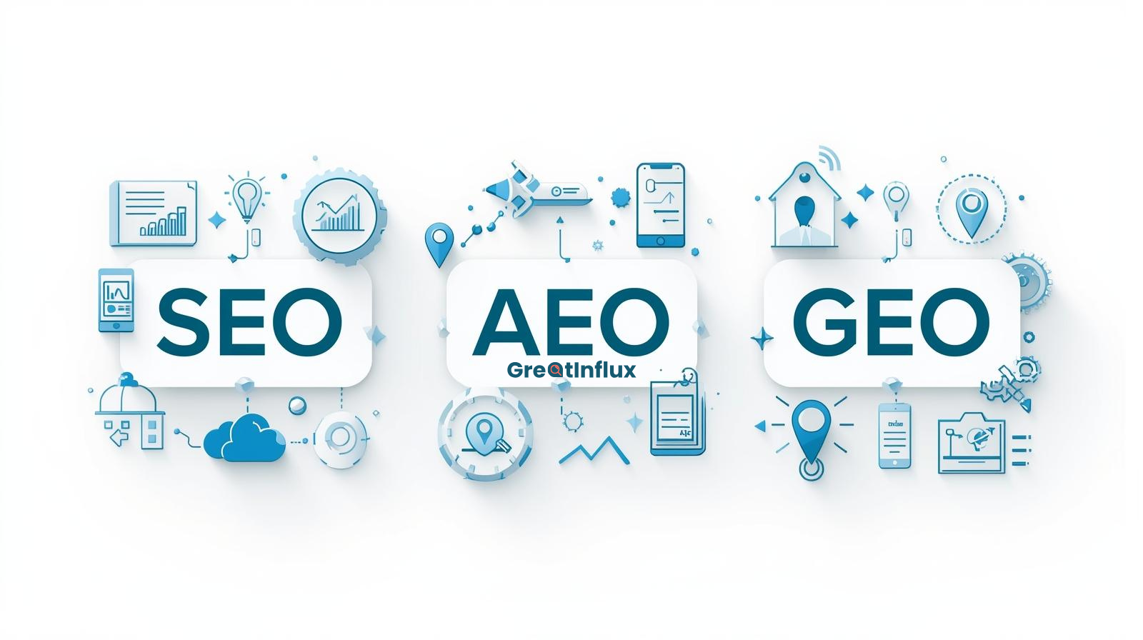 SEO vs AEO vs GEO: How Modern Search Methods Change Business Rankings